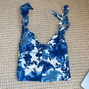 Zara Floral Top With Tie-able Straps- Small